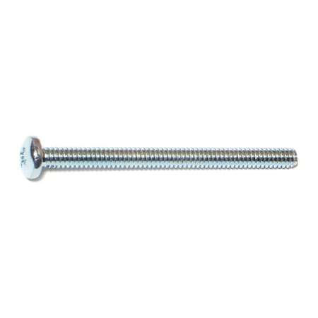 Midwest Fastener #10-24 x 2-1/2 in Phillips Pan Machine Screw, Zinc Plated Steel, 100 PK 07343